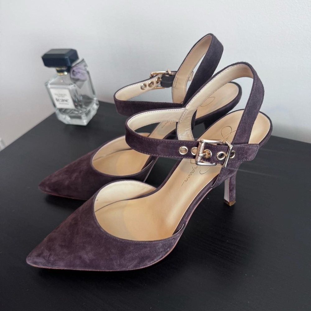 Jessica Simpson Dark Purple Suede Heels